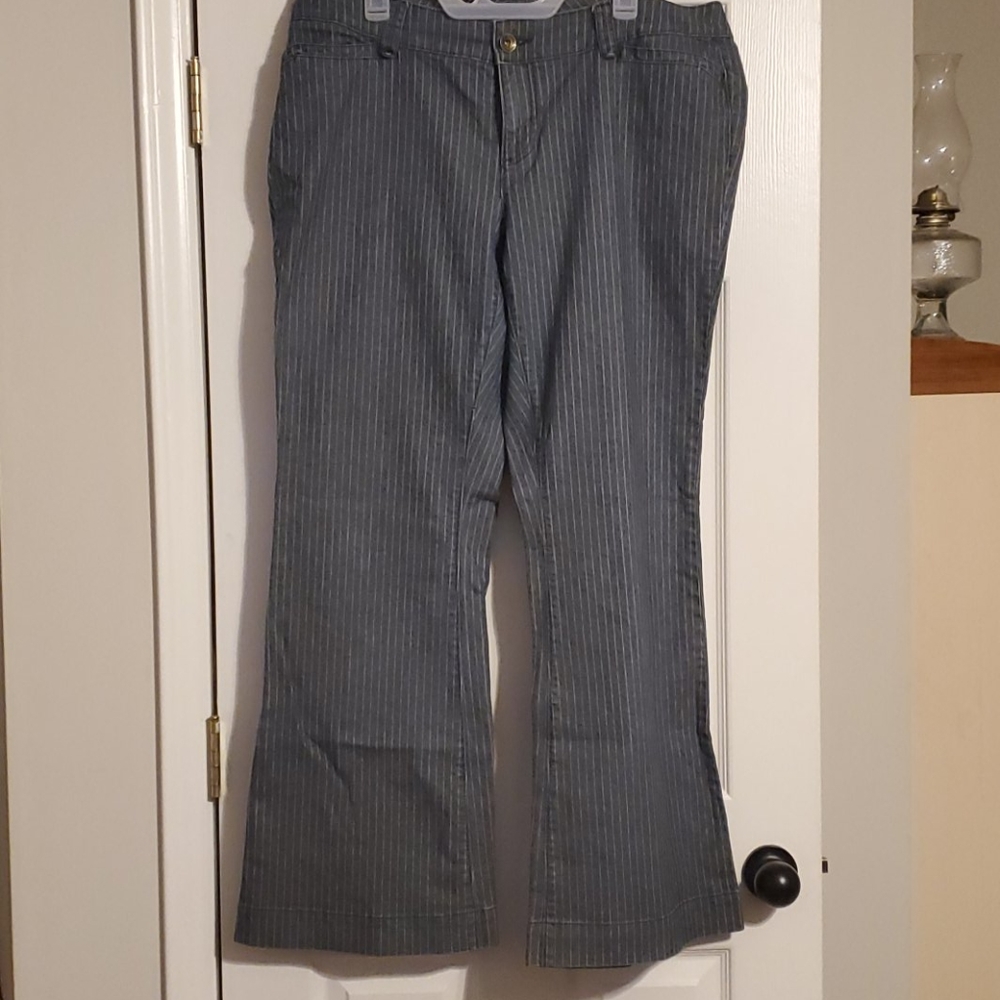 Old Navy pinstripe trouser jean
